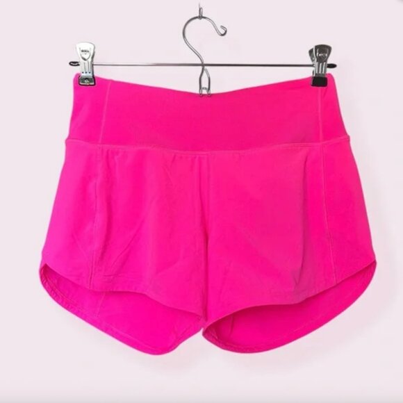 NWT Lululemon Speed Up Mid-Rise Lined Short 4" Sonic Hot Pink Sz 2 Tall - Picture 9 of 13